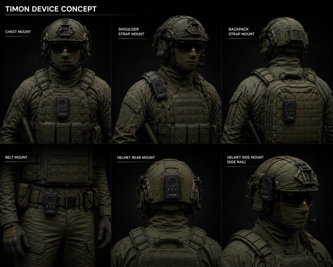 TIMON device concept — mount configurations
